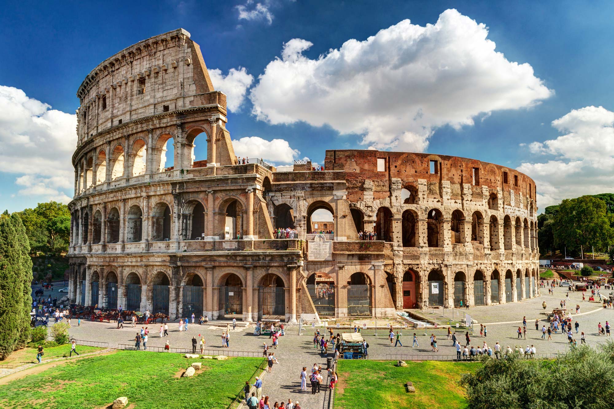 What happens in the Colosseum of Rome?